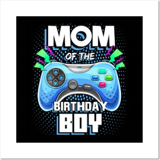 Mom of the Birthday Video Gamer Birthday Posters and Art